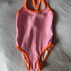 Zara Vibrant Pink and Orange Swimsuit